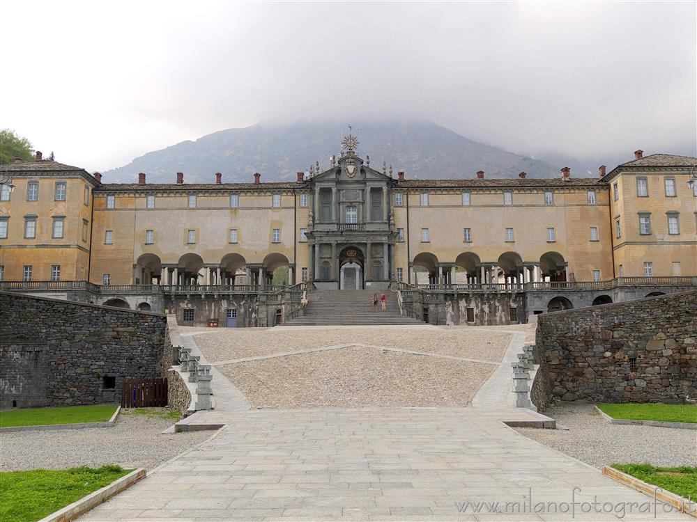 Biella, Italy - Lower court of the Sanctuary of Oropa